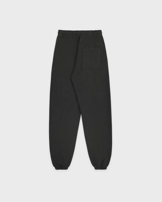 Serif Logo Embroidered Sweatpant - Faded Black/White