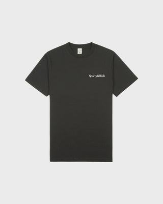 Health Is Wealth T-Shirt - Faded Black/White