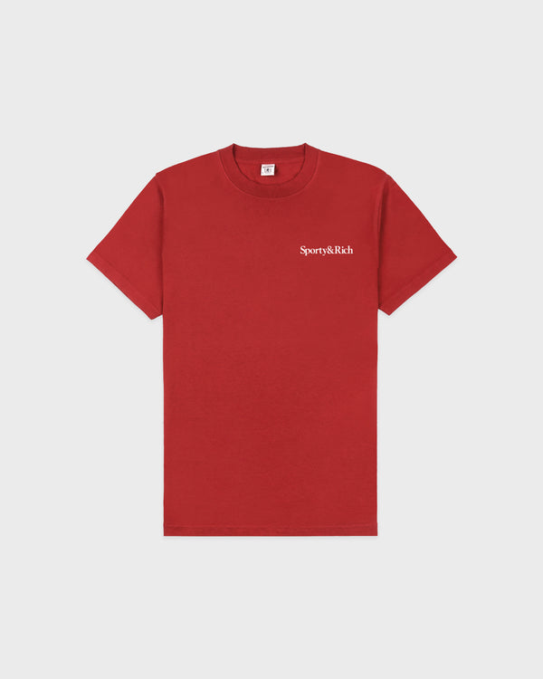 Health Is Wealth Tshirt - Faded Merlot/White