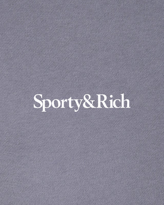 Health Is Wealth T-Shirt - Faded Indigo/White