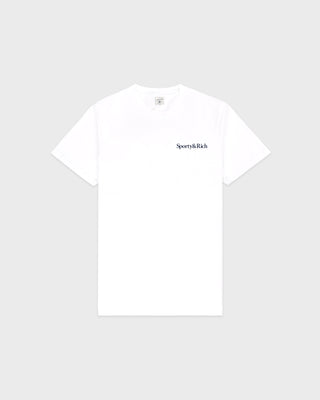 Health Is Wealth T-Shirt - White/Navy