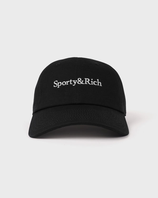 Serif Logo Hat - Faded Black