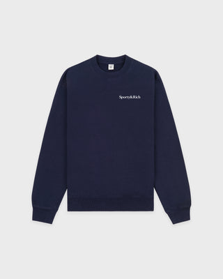 Play Tennis Crewneck - Navy/White