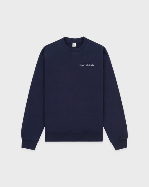 Play Tennis Crewneck - Navy/White