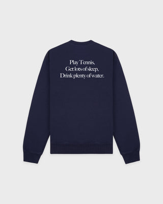 Play Tennis Crewneck - Navy/White