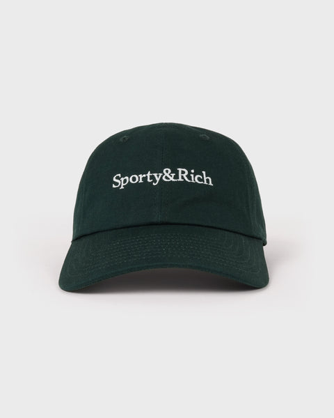 Serif Logo Hat - Forest/White