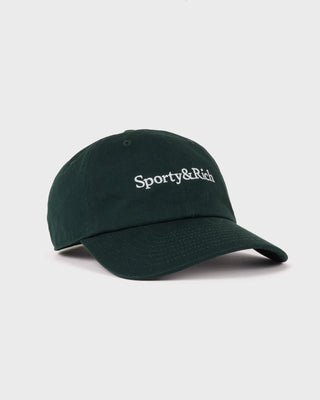 Serif Logo Hat - Forest/White