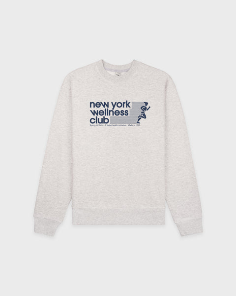 DEUXIEME CLASSE - 新品タグ付 Sporty and Rich Wellness ロゴトレーナー USA Wellness Club Crewneck - Heather Gray/Light Navy – Sporty & Rich