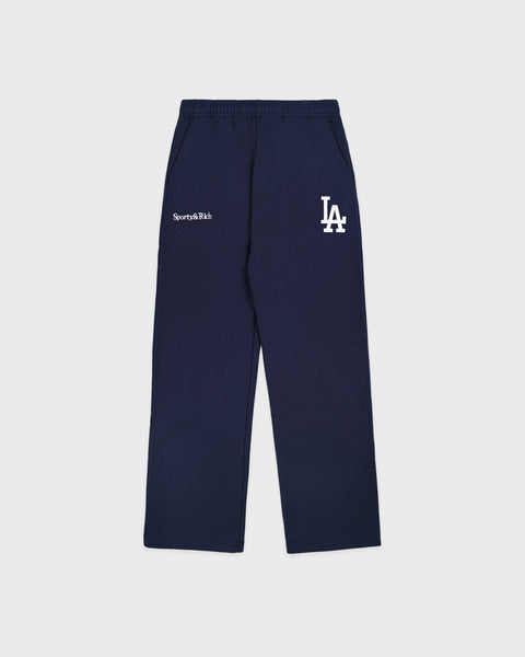 LA Serif Wide Sweatpant - Dark Navy/White – Sporty & Rich