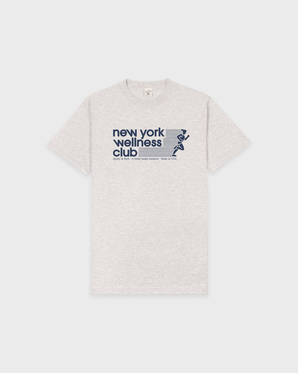 USA Wellness Club T-Shirt - Heather Gray/Light Navy