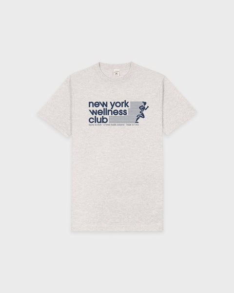 USA Wellness Club T-Shirt - Heather Gray/Light Navy