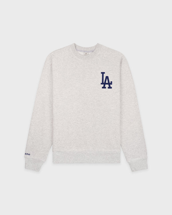 LA Serif Crewneck - Heather Gray/Navy