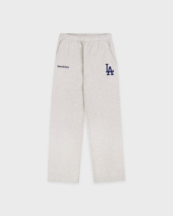 LA Serif Wide Sweatpant - Heather Gray/Navy