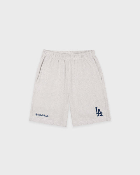 Dodgers Serif Gym Short - Heather Gray/Navy