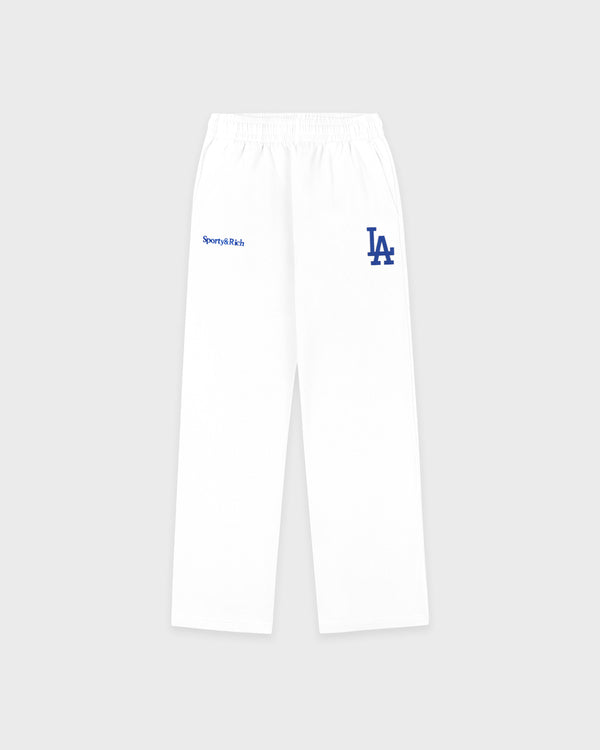 LA Serif Wide Sweatpant - White/Team Blue