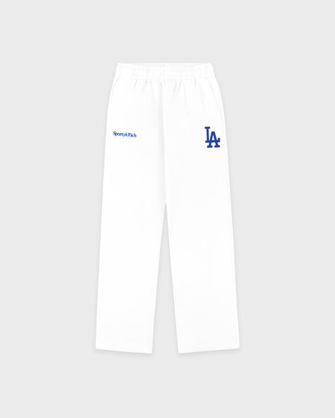 LA Serif Wide Sweatpant - White/Team Blue