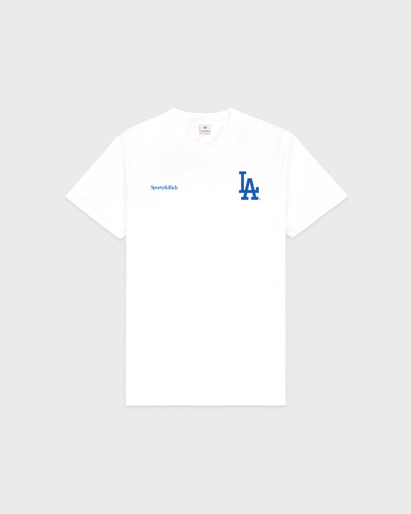 Dodgers Serif T-Shirt - White/Team Blue/Fire Red