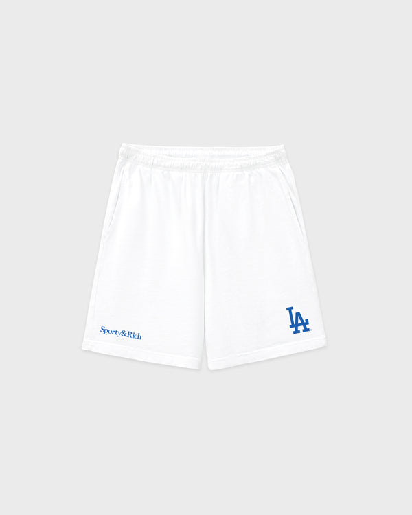 Dodgers Serif Gym Short - White/Team Blue