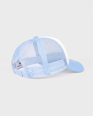 Juicy Crown Trucker Hat - White/Sky Blue