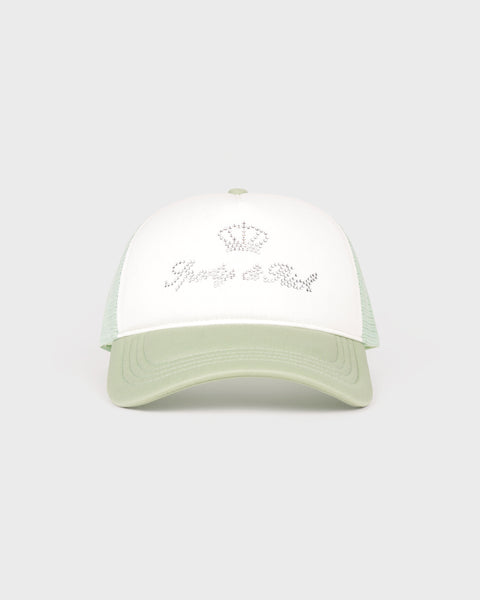 Juicy Crown Trucker Hat - White/Sage