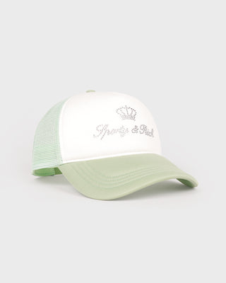 Juicy Crown Trucker Hat - White/Sage