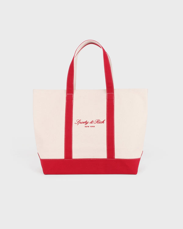 Signature NY Logo Large Tote - Natural