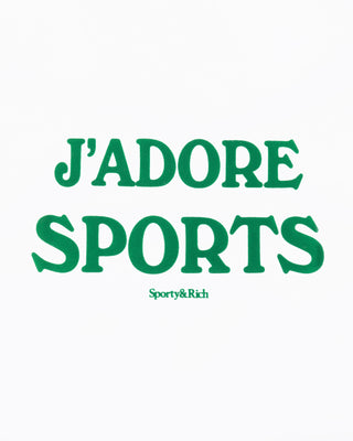 Jadore Flocked Crewneck - White/Kelly
