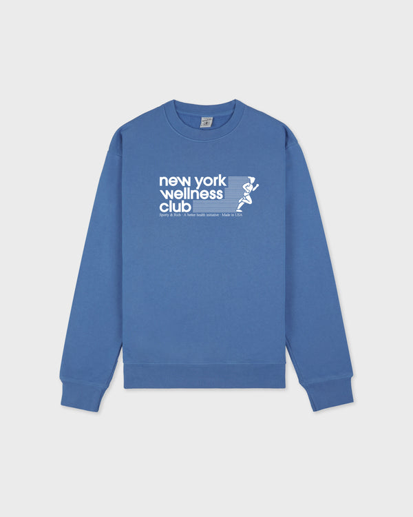 USA Wellness Club Crewneck - Dusty Blue/White