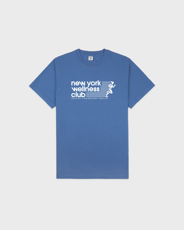 USA Wellness Club T-Shirt - Dusty Blue/White