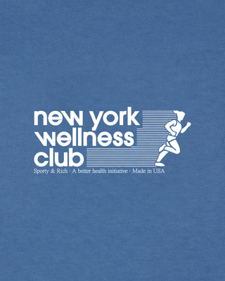 USA Wellness Club Gym Short - Dusty Blue/White