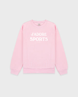 Jadore Flocked Crewneck - Laffy/White