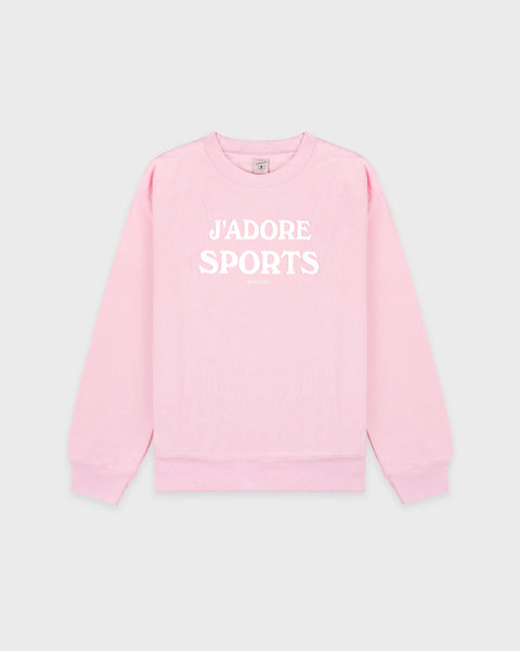 Jadore Flocked Crewneck - Laffy/White