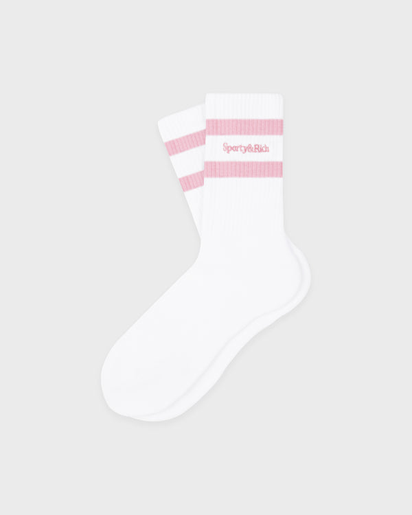 Serif Logo Socks - White/Laffy