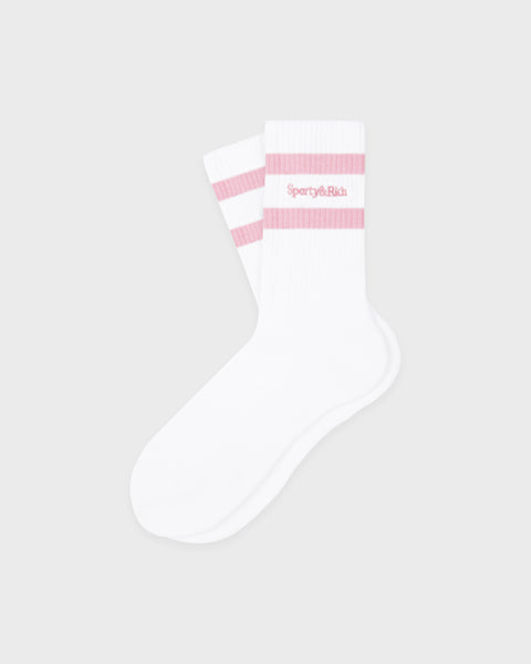 Serif Logo Socks - White/Laffy