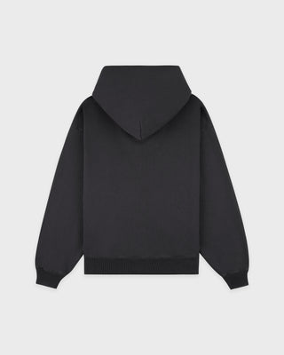 Varsity Crest Zip Hoodie - Carbon