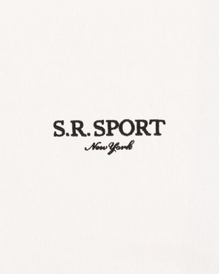 SR Sport Embroidered Zip Hoodie - Ecru