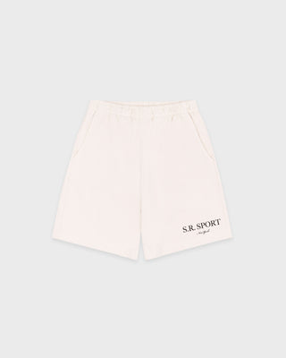 SR Sport Embroidered Gym Short - Ecru