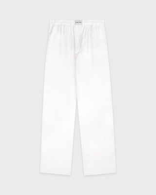White pants on a light gray background