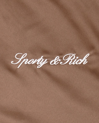 Serif Logo Gym Jacket - Sand/Carbon/White