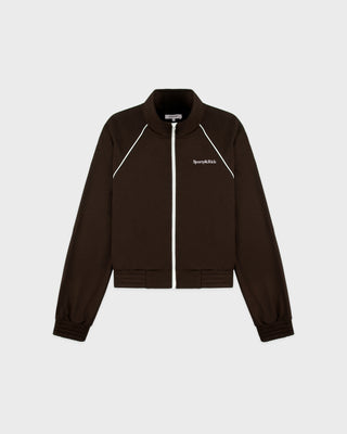 Serif Logo Retro Track Jacket - Cioco/White