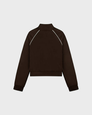 Serif Logo Retro Track Jacket - Cioco/White