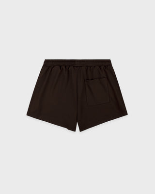 Serif Logo Retro Track Short - Cioco/White