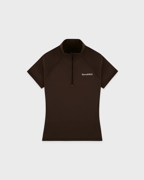 Serif Logo SS Sports Quarter Zip - Cioco