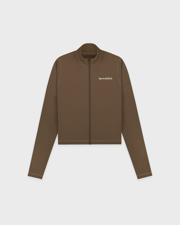 Serif Logo Sports Jacket - Sand