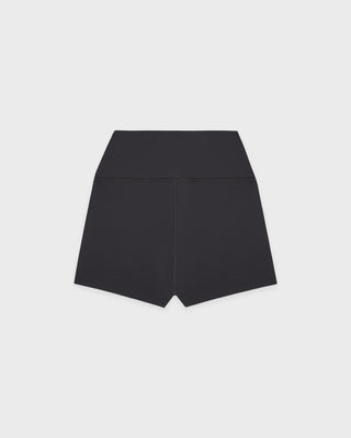 Serif Logo Mini Biker Short - Carbon
