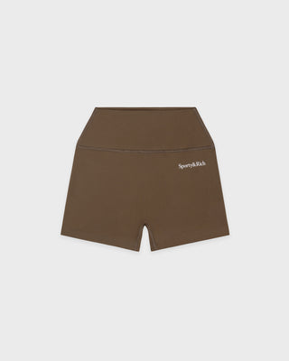 Serif Logo Mini Biker Short - Sand