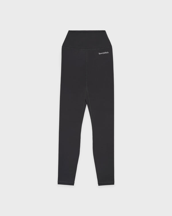 Serif Logo Legging - Carbon