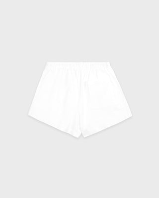 Syracuse Embroidered Disco Short - White/Navy