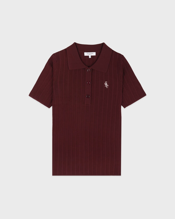 SRC Ribbed Polo - Bordeaux