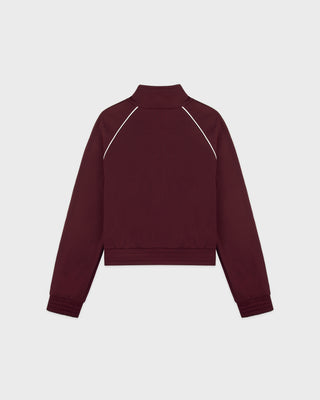 Signature Logo Retro Track Jacket - Bordeaux/White